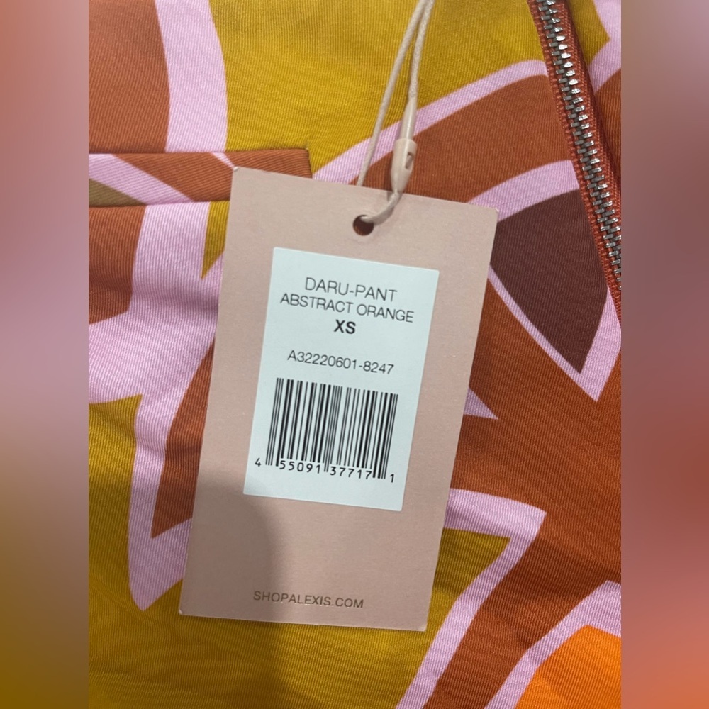 NWT Alexis Flared Daru Pant Abstract Orange - Picture 8 of 12
